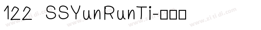122 SSYunRunTi字体转换